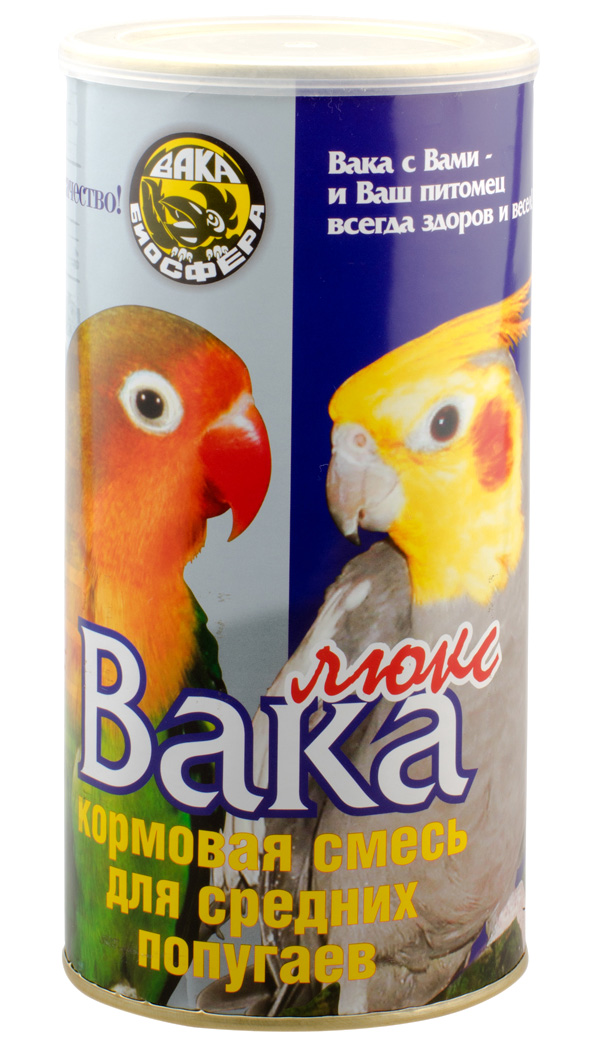 

Сухой корм для средних попугаев Вака Люкс, 900 г