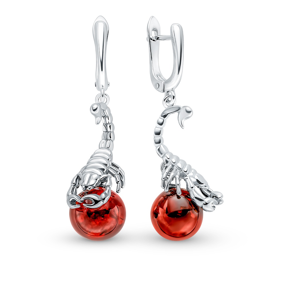 

Серьги из серебра с янтарем 585Gold 702008455, 702008455