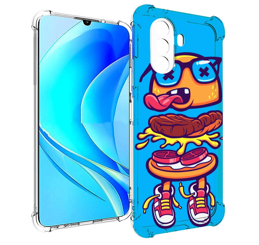 

Чехол MyPads Бургер с очками для Huawei Nova Y70 / Nova Y70 Plus (MGA-LX9N), Прозрачный, Tocco