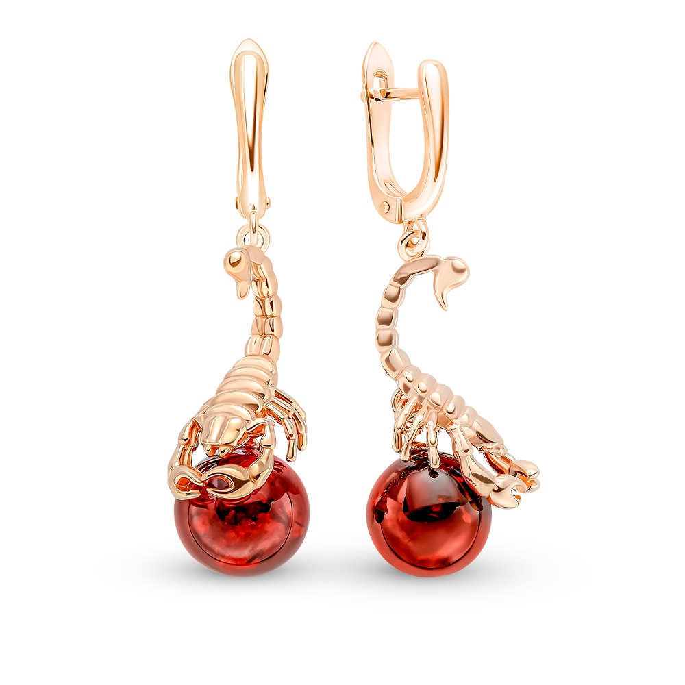 

Серьги из серебра с янтарем 585Gold 702008476, 702008476
