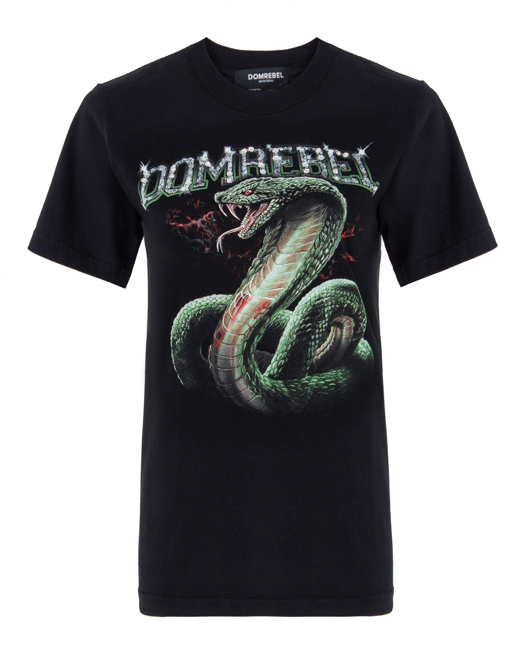 

Футболка женская Dom Rebel SERPENT черная S, SERPENT