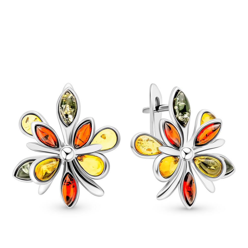 

Серьги из серебра с янтарем 585Gold 702008443, 702008443