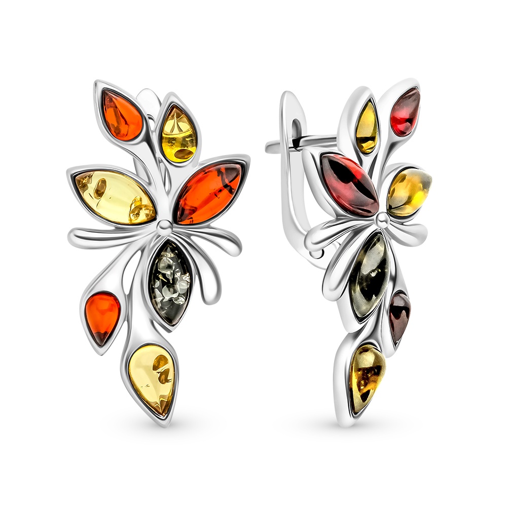 

Серьги из серебра 585Gold 702008459, янтарь, 702008459