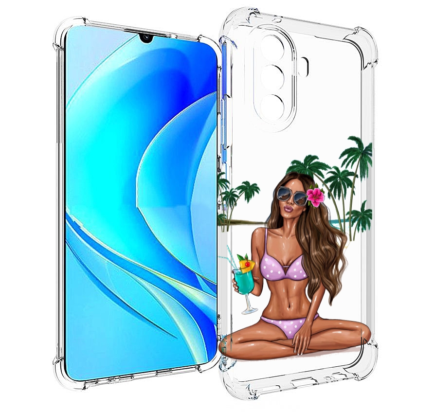 

Чехол MyPads Гавайская-девушка женский для Huawei Nova Y70 / Nova Y70 Plus (MGA-LX9N), Прозрачный, Tocco