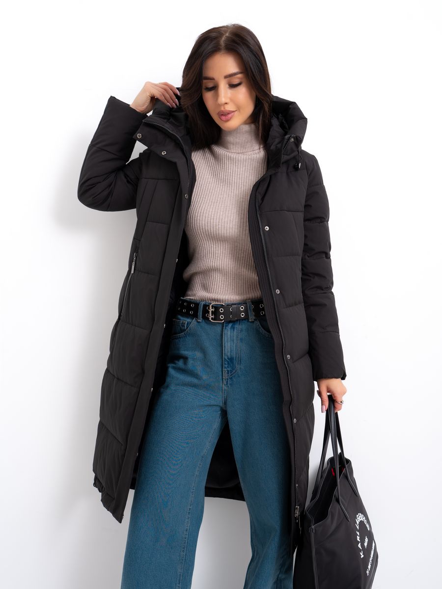 

Пальто женское LAWINTER 82258 черное 46 RU, Черный, 82258