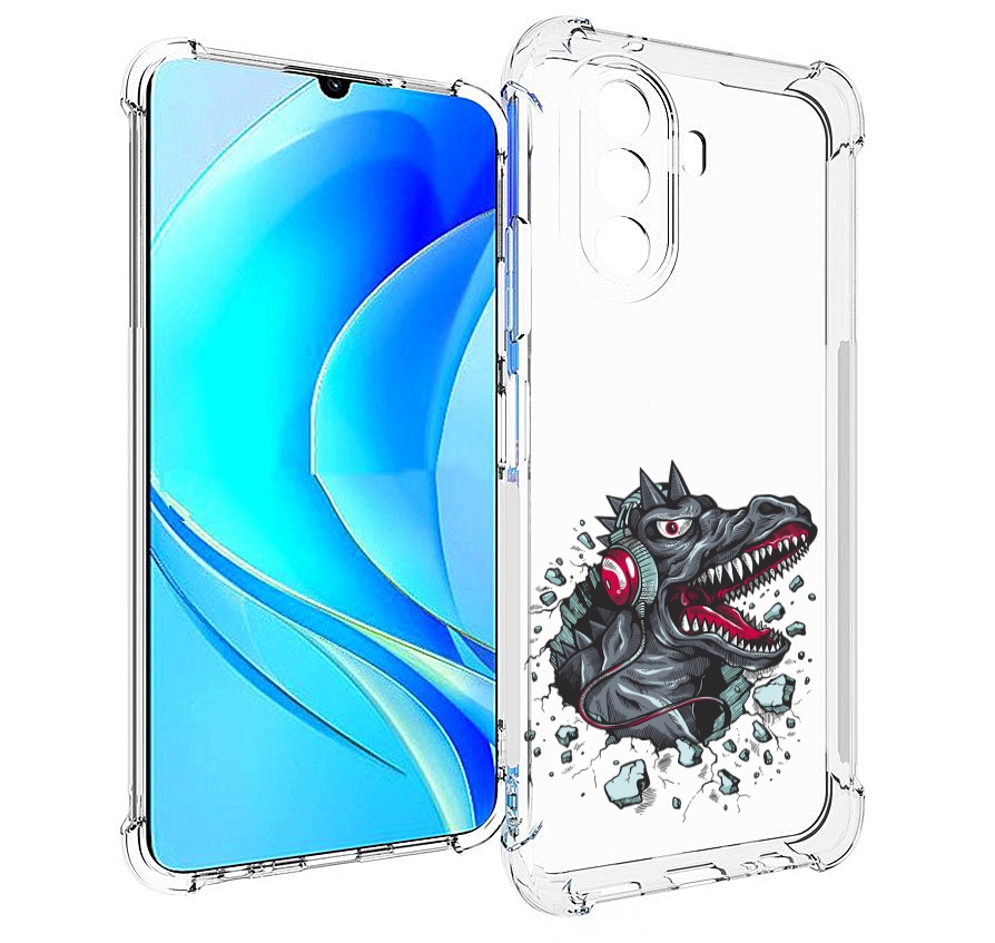 

Чехол MyPads Нарисованный динозавр в наушниках для Huawei Nova Y70 / Nova Y70 Plus, Прозрачный, Tocco