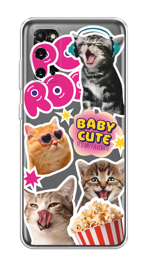 

Чехол на Samsung Galaxy S20 "Popcorn cats", Серый;коричневый;розовый, 29250-1