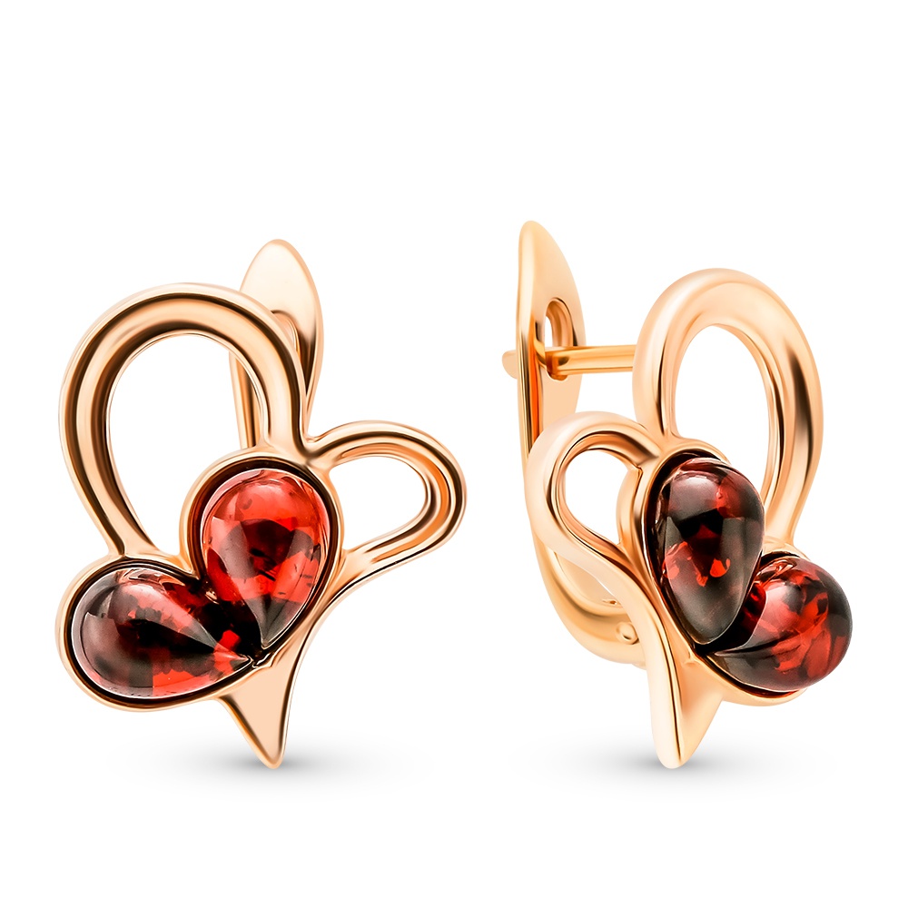 

Серьги из серебра 585Gold 702008454, янтарь, 702008454