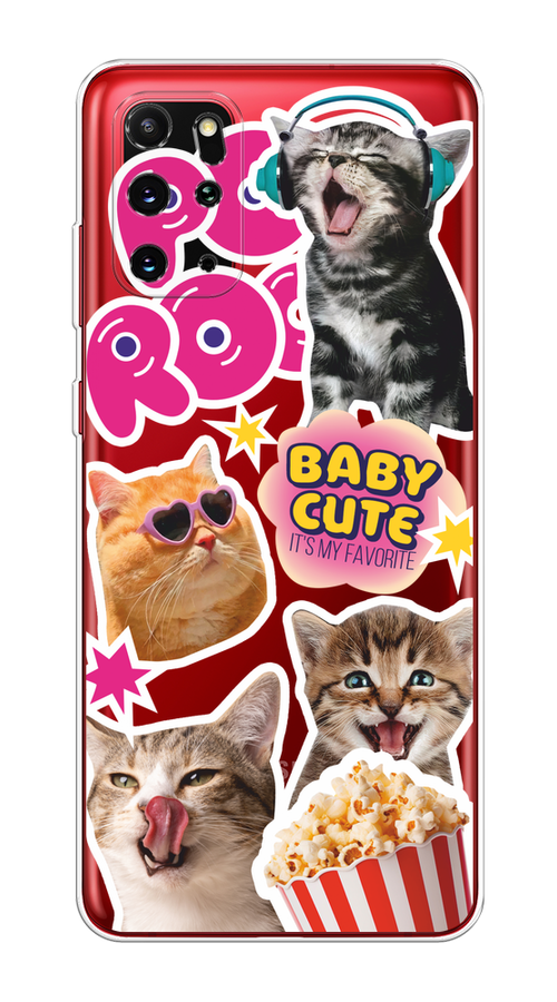 

Чехол на Samsung Galaxy S20 Plus "Popcorn cats", Серый;коричневый;розовый, 29350-1