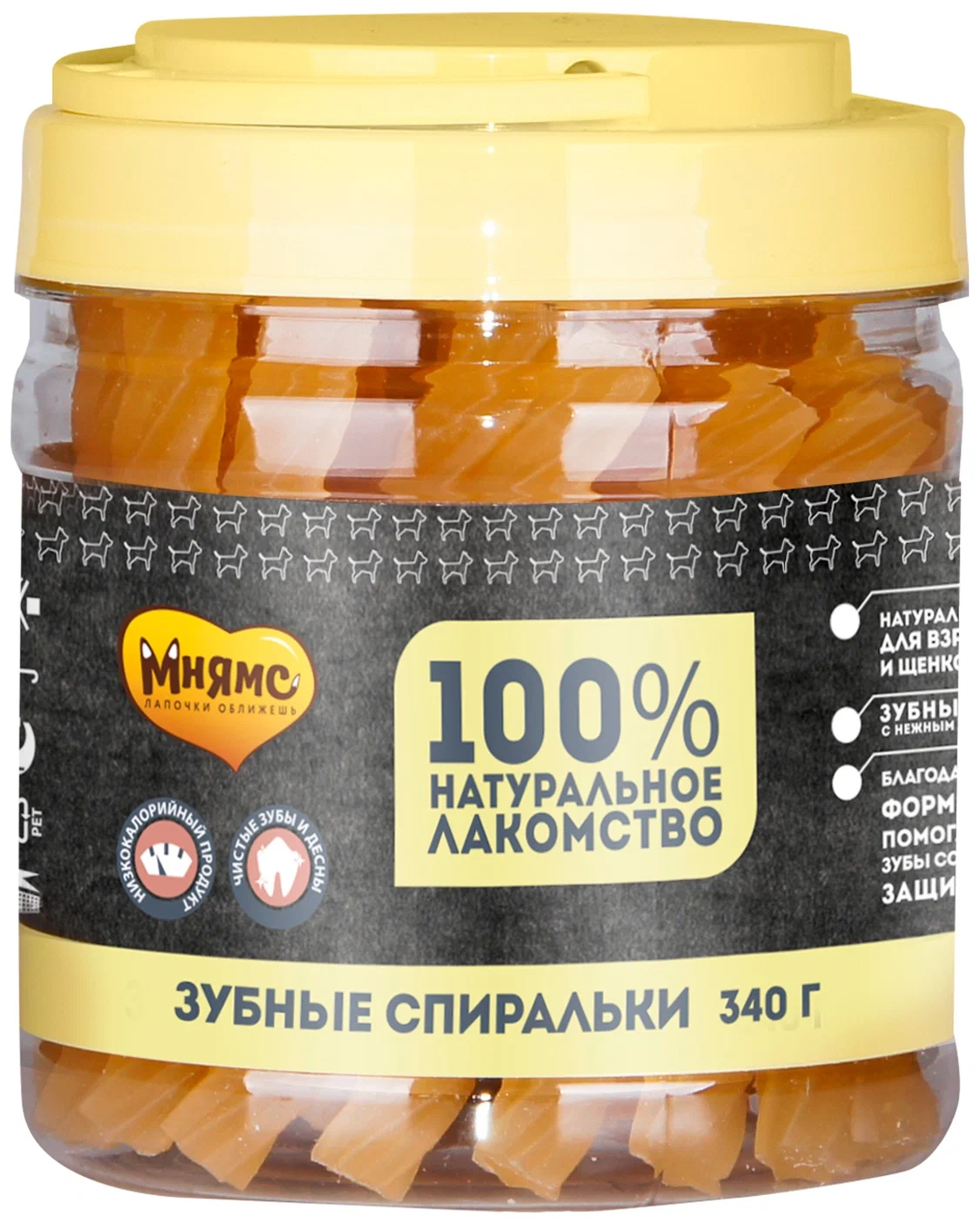 

Лакомство для собак Мнямс Зубные палочки с фруктами, 340 г