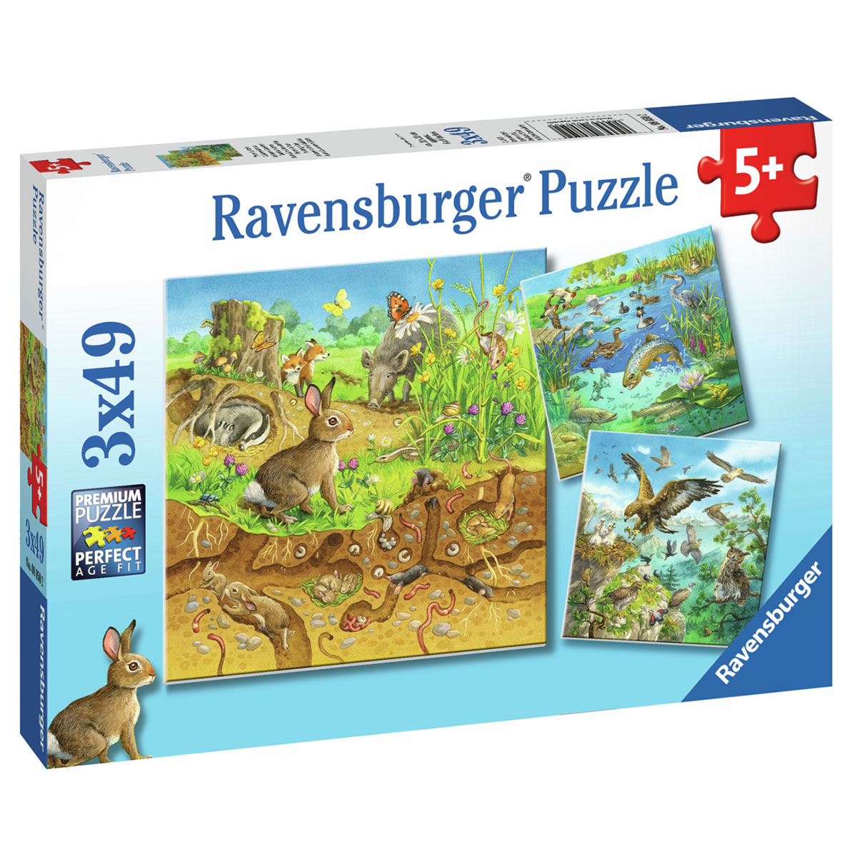 

Пазл Ravensburger Мир дикой природы, 3х49 деталей, Мир дикой природы