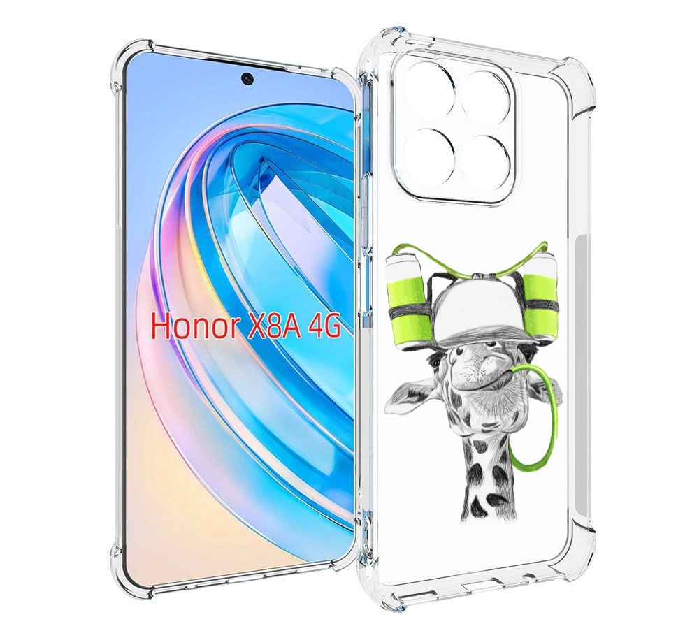 

Чехол MyPads Жираф для Honor X8a, Tocco