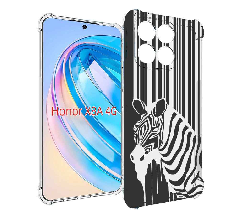 

Чехол MyPads Зебра для Honor X8a, Tocco