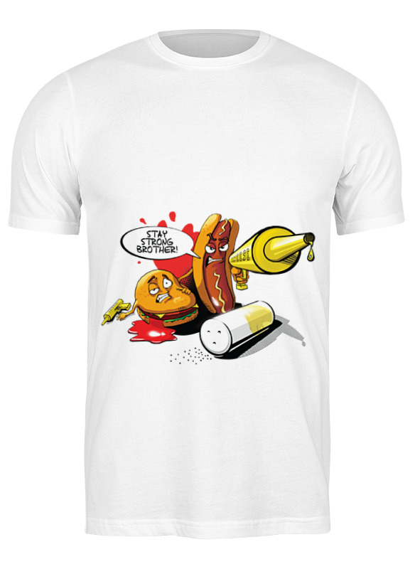 

Футболка мужская Printio Gang food белая XL, Белый, Gang food