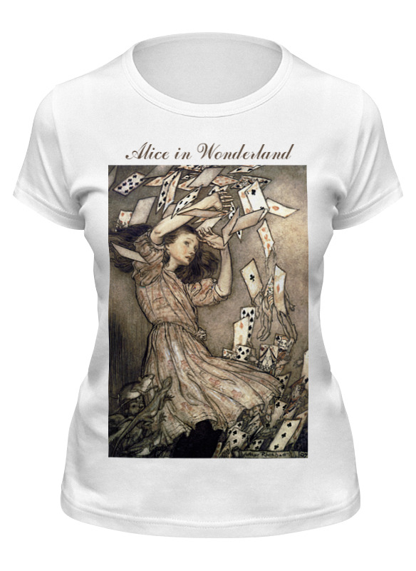 

Футболка женская Printio Alice in wonderland белая XL, Белый, Alice in wonderland