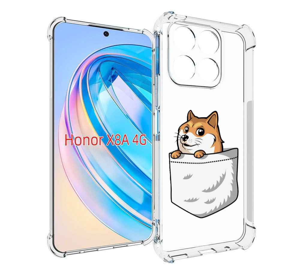 

Чехол MyPads Корги в кармане для Honor X8a, Tocco