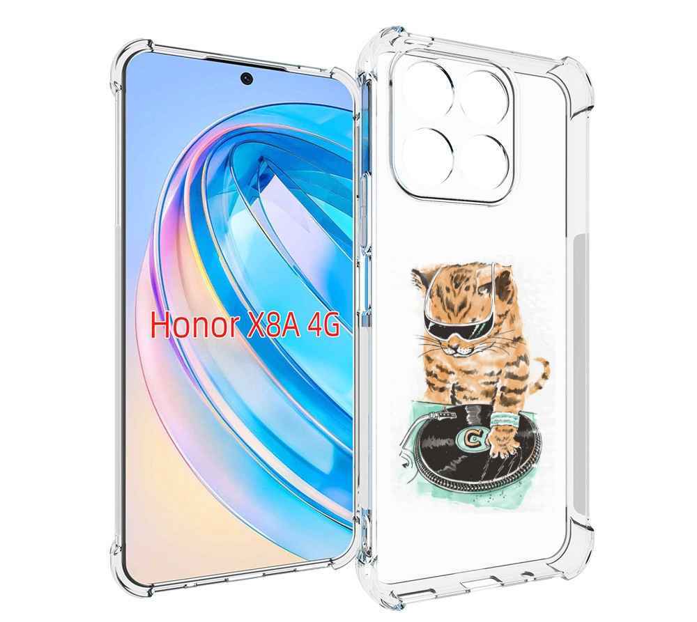 

Чехол MyPads Кот диджей для Honor X8a, Tocco