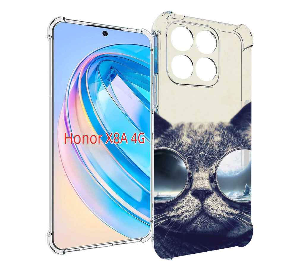 

Чехол MyPads Кот-в-очках-2 для Honor X8a, Tocco