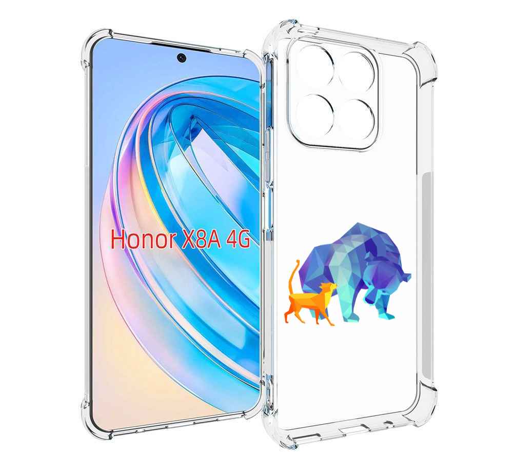 

Чехол MyPads Кот-и-медведь для Honor X8a, Tocco