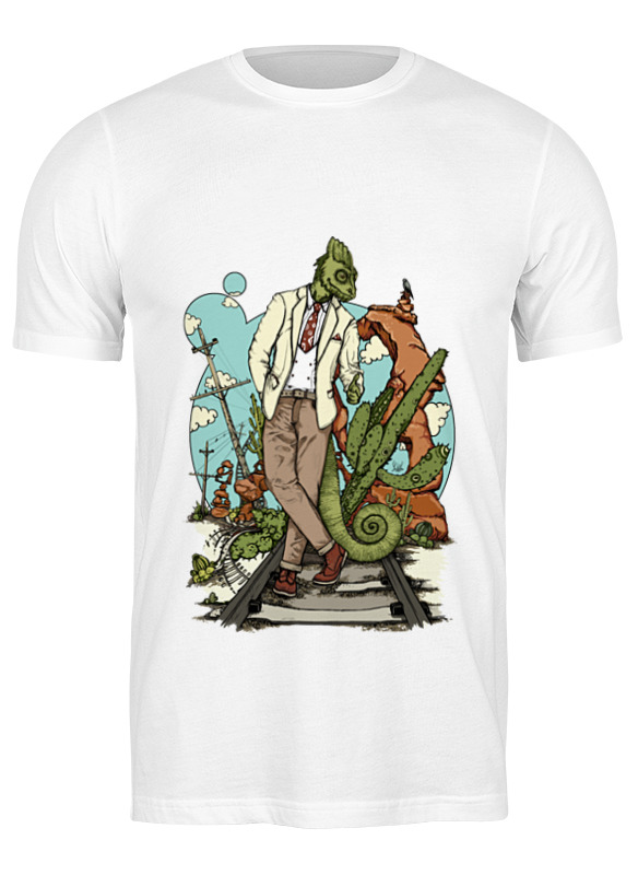 

Футболка мужская Printio Chameleon белая XL, Белый, Chameleon