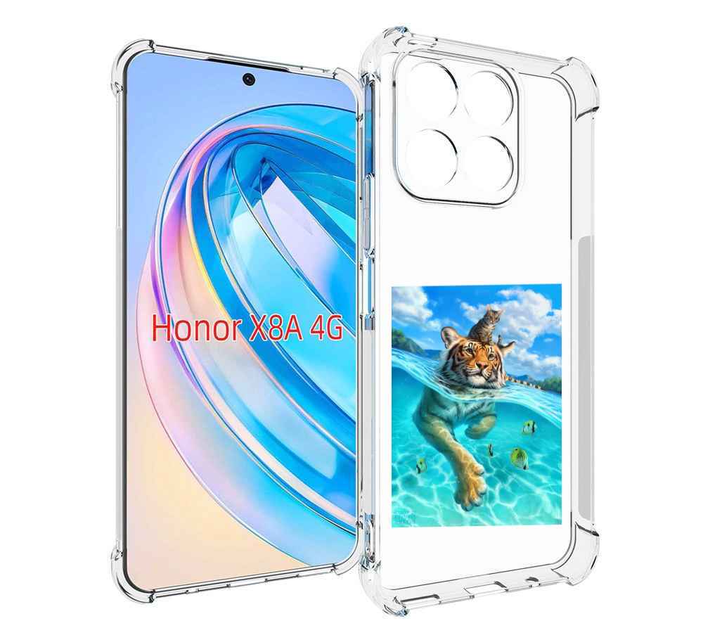 

Чехол MyPads Кот-на-тигре для Honor X8a, Tocco