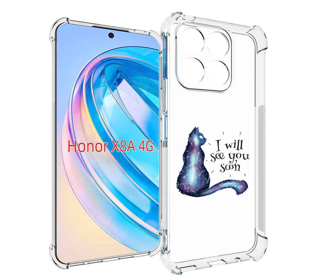 

Чехол MyPads Кошка-иллюзионистка для Honor X8a, Tocco