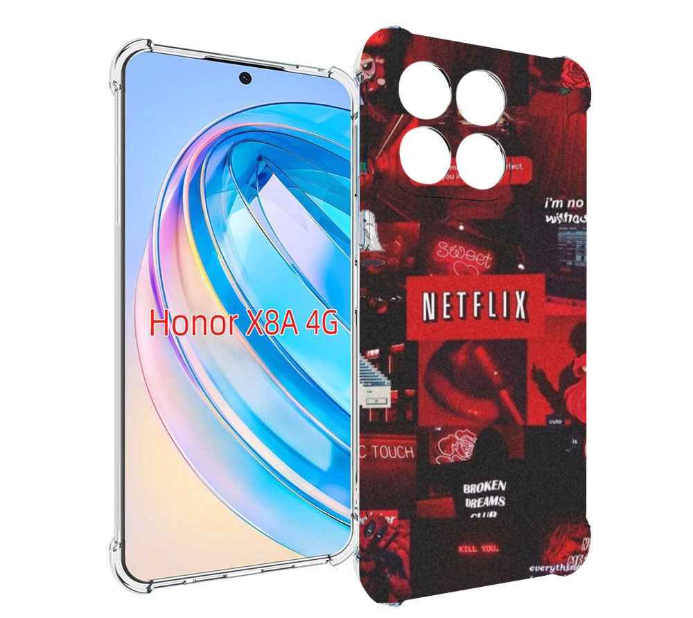 

Чехол MyPads Красные-проекты для Honor X8a, Tocco