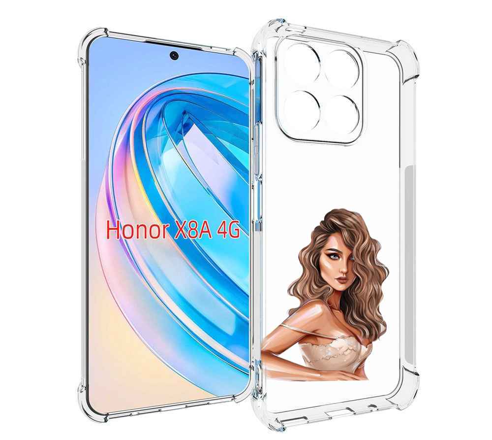

Чехол MyPads Кудрявая-девушка женский для Honor X8a, Tocco