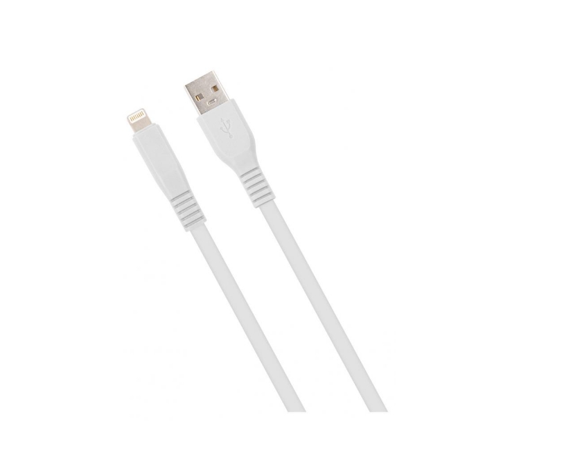 фото Кабель mobility usb-lightning-8-pin плоский белый 2 м