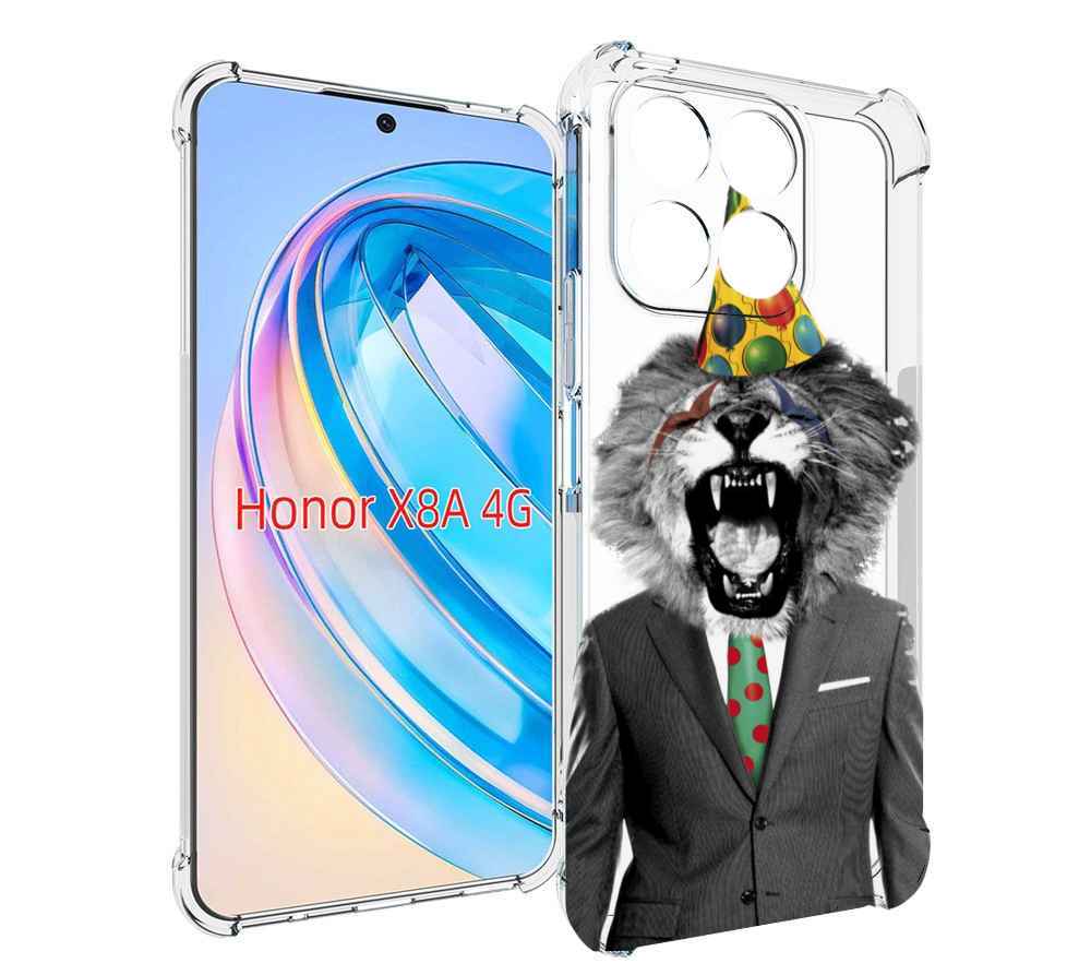 

Чехол MyPads Лев в галстуке для Honor X8a, Tocco