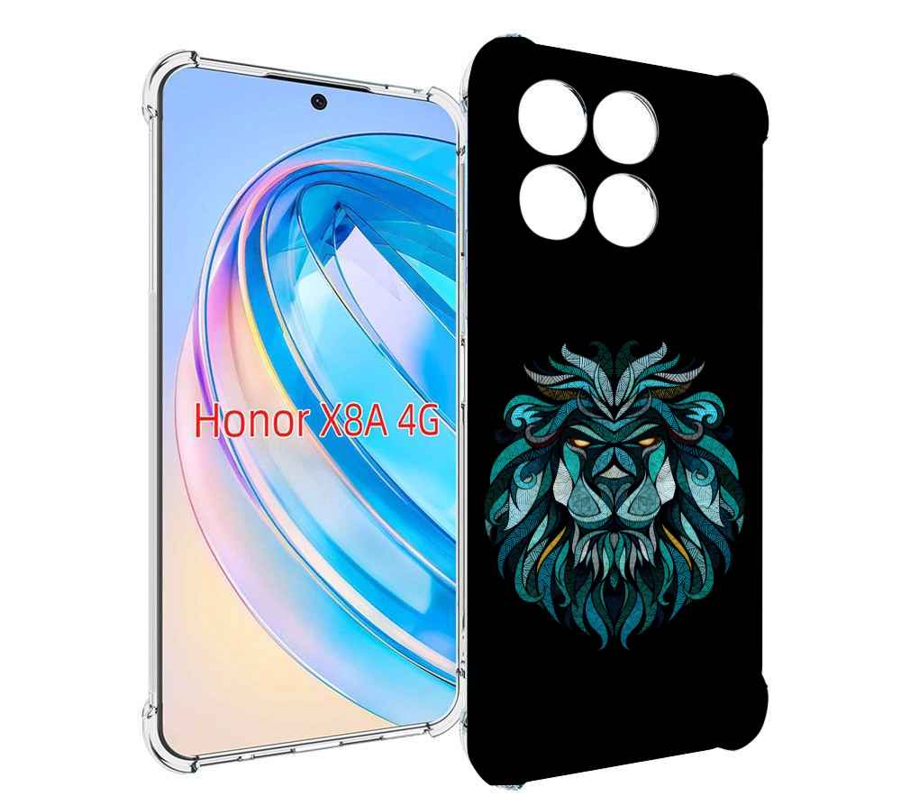 

Чехол MyPads Лев-красивый-зеленый для Honor X8a, Tocco