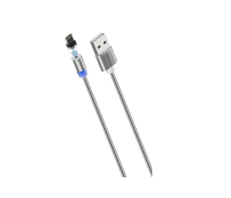 фото Кабель more choice k61si usb магнитный 2,4 a для apple 8-pin серый 1 м