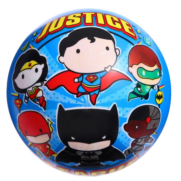 

1TOY Мяч Justice League, ПВХ, полноцветный, 15 см, 45 г, в сетке