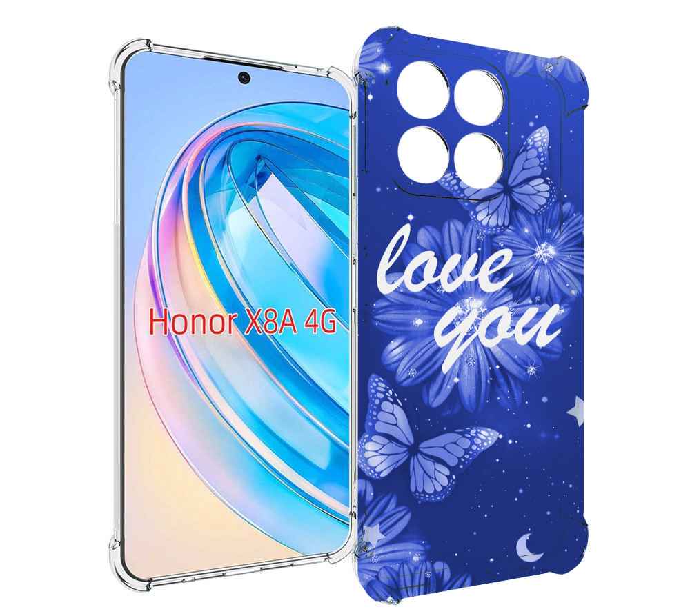 

Чехол MyPads Люблю-тебя-с-бабочками для Honor X8a, Tocco
