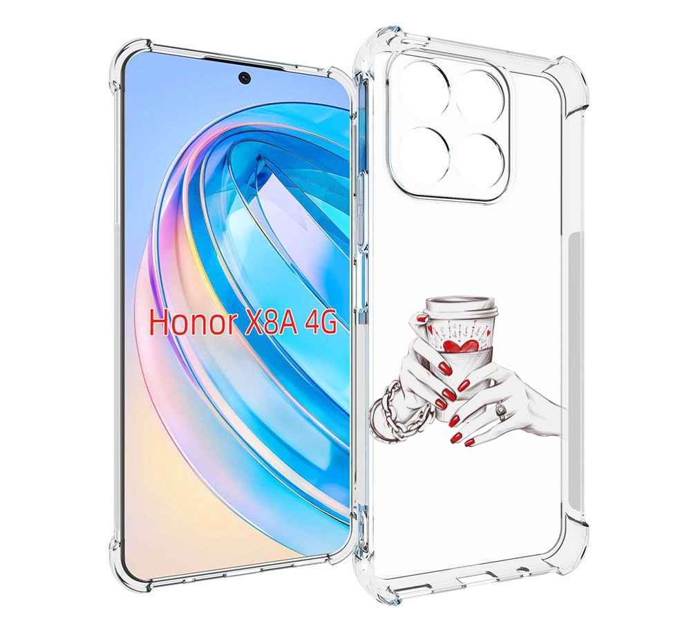 

Чехол MyPads Любовный-стакан для Honor X8a, Tocco