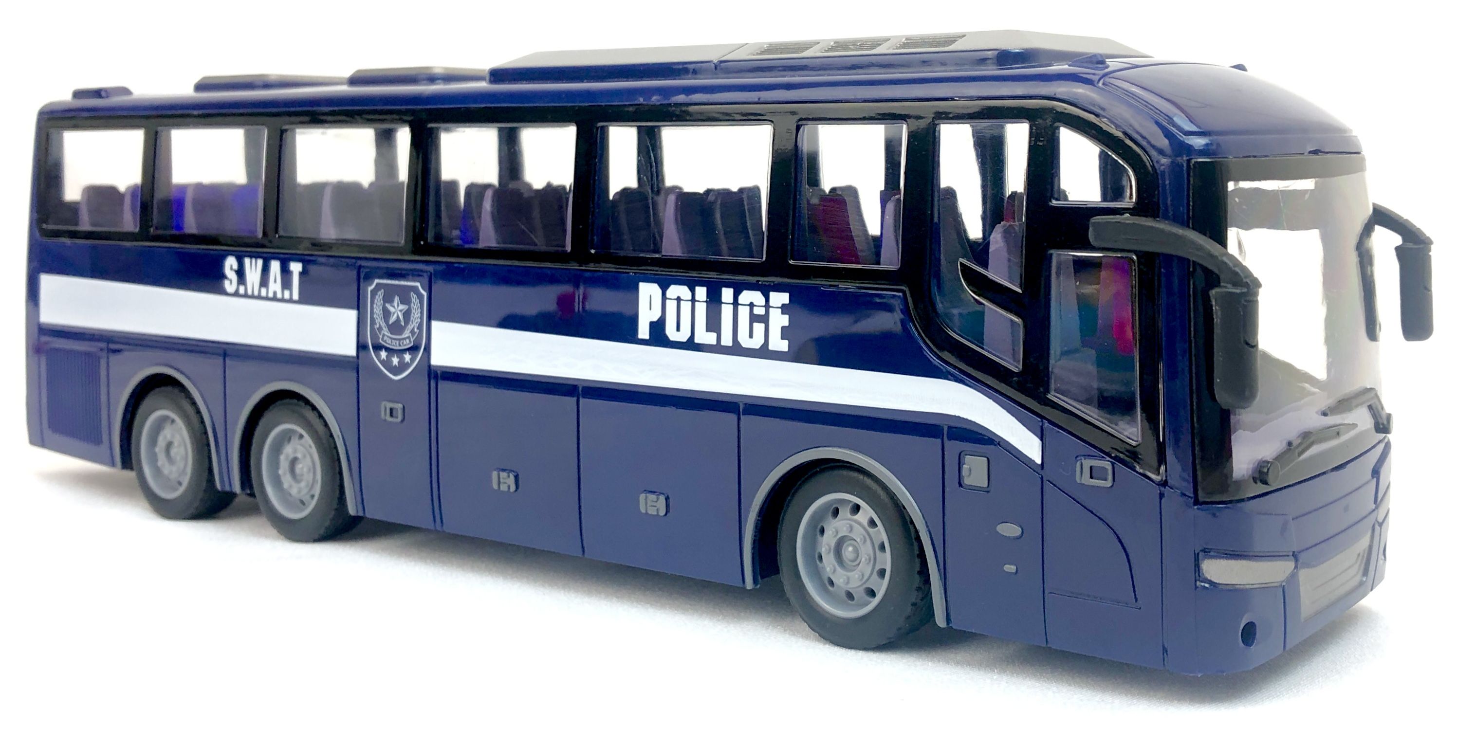 Радиоуправляемый автобус Police Bus, 1:30, подсветка салона, фары светятся