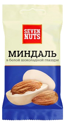 

Миндаль Seven Nuts в белой шоколадной глазури 50 г