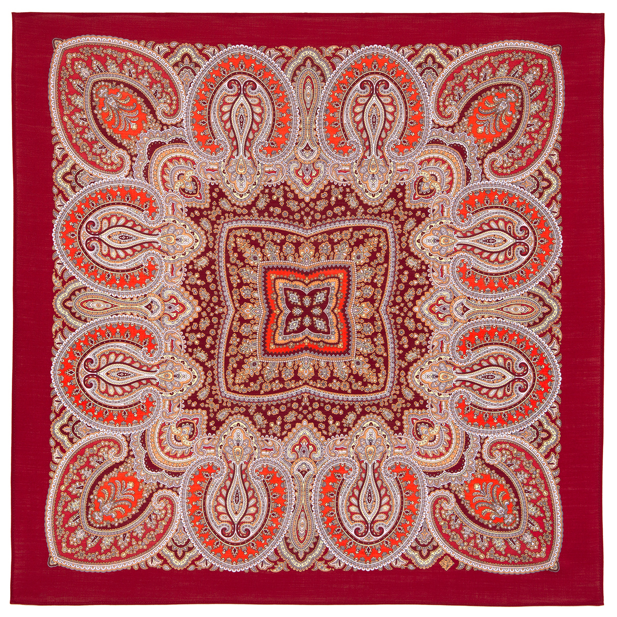 

Платок женский Павловопосадский платок 1908 красный, 89х89 см, 1908