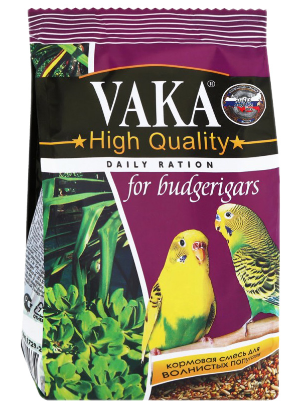

Сухой корм для волнистых попугаев Вака High Quality, 500 г