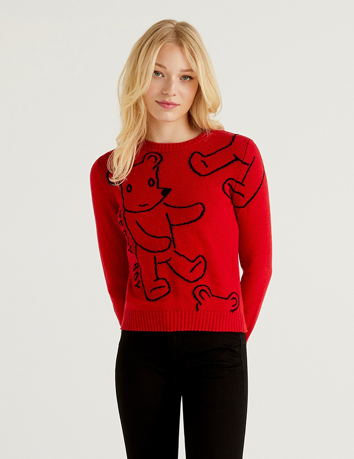 

Джемпер женский United Colors of Benetton 21A_1235E1P09 разноцветный L, 21A_1235E1P09