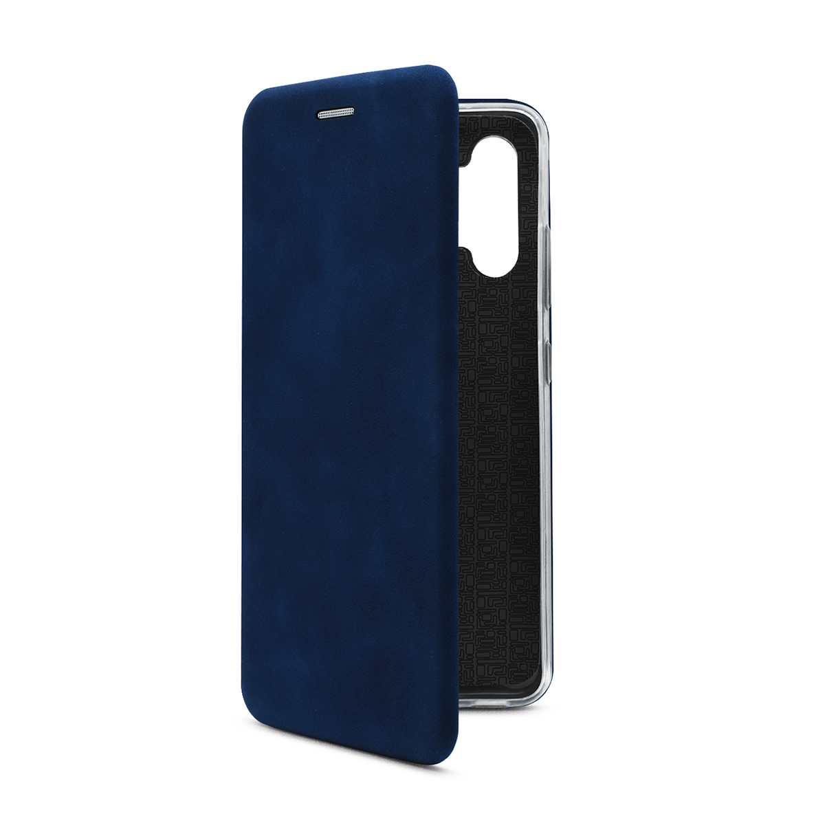 фото Чехол-книжка из кожи pu на samsung galaxy a32 синий мрамор case place