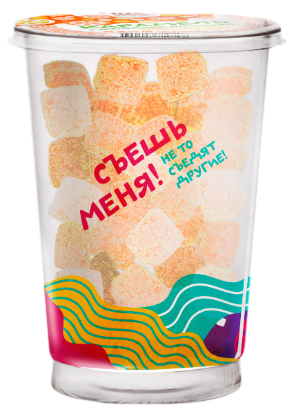 

Карамель Такф с желейной начинкой со вкусом апельсинового йогурта в сахаре 330 г
