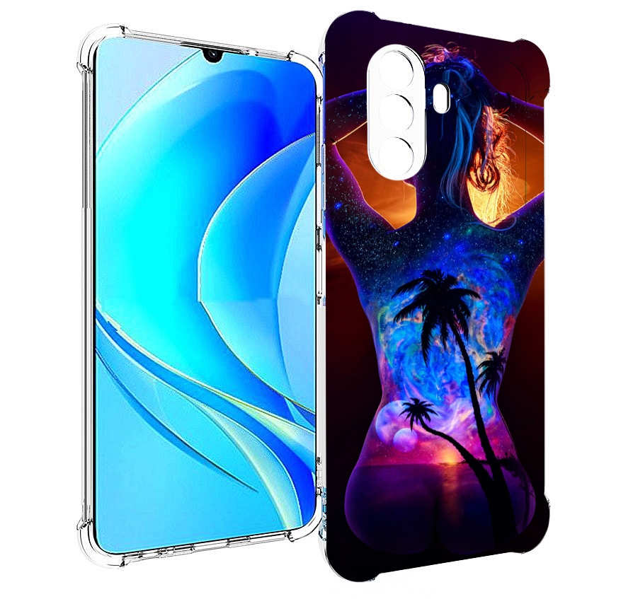 

Чехол MyPads Девушка-и-пальмы женский для Huawei Nova Y70 / Nova Y70 Plus (MGA-LX9N), Прозрачный, Tocco