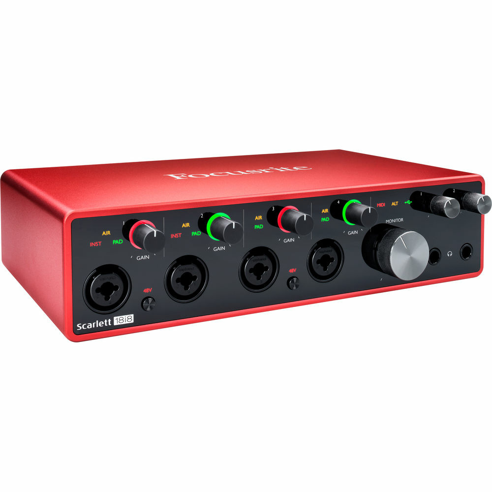 фото Внешняя звуковая карта с usb focusrite scarlett 18i8 3rd gen