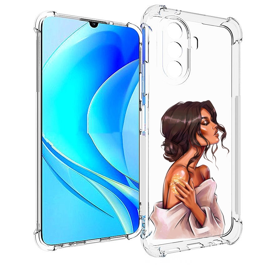 

Чехол MyPads Девушка-нежная женский для Huawei Nova Y70 / Nova Y70 Plus (MGA-LX9N), Прозрачный, Tocco