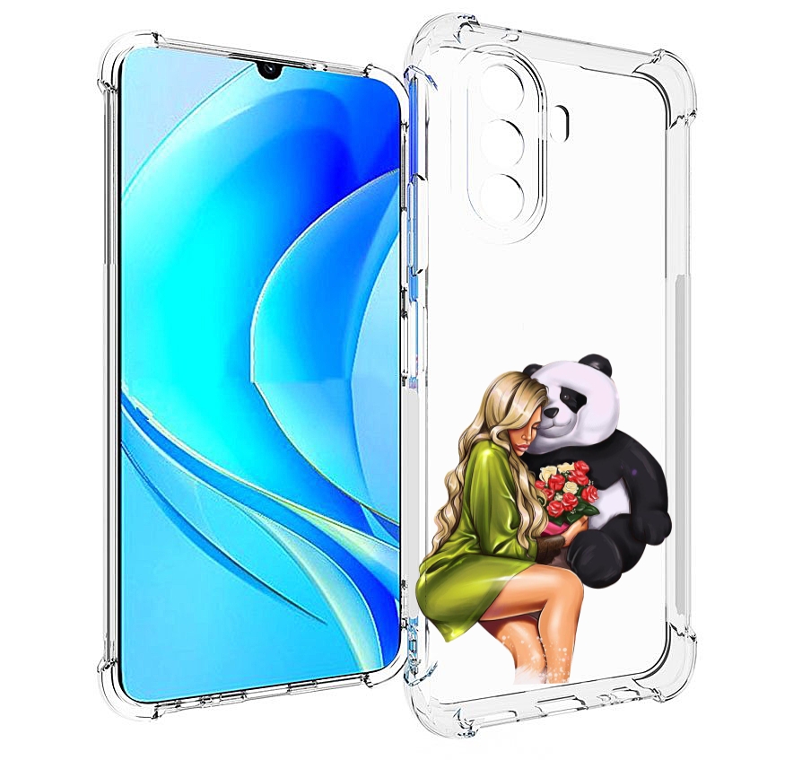 

Чехол MyPads Девушка-с-пандой-с-букетом женский для Huawei Nova Y70 / Nova Y70 Plus, Прозрачный, Tocco