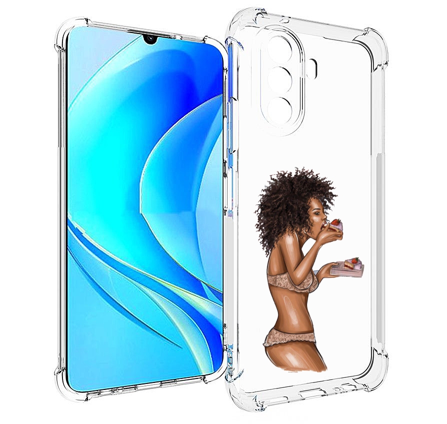 

Чехол MyPads Девушка-с-пирожными женский для Huawei Nova Y70 / Nova Y70 Plus (MGA-LX9N), Прозрачный, Tocco