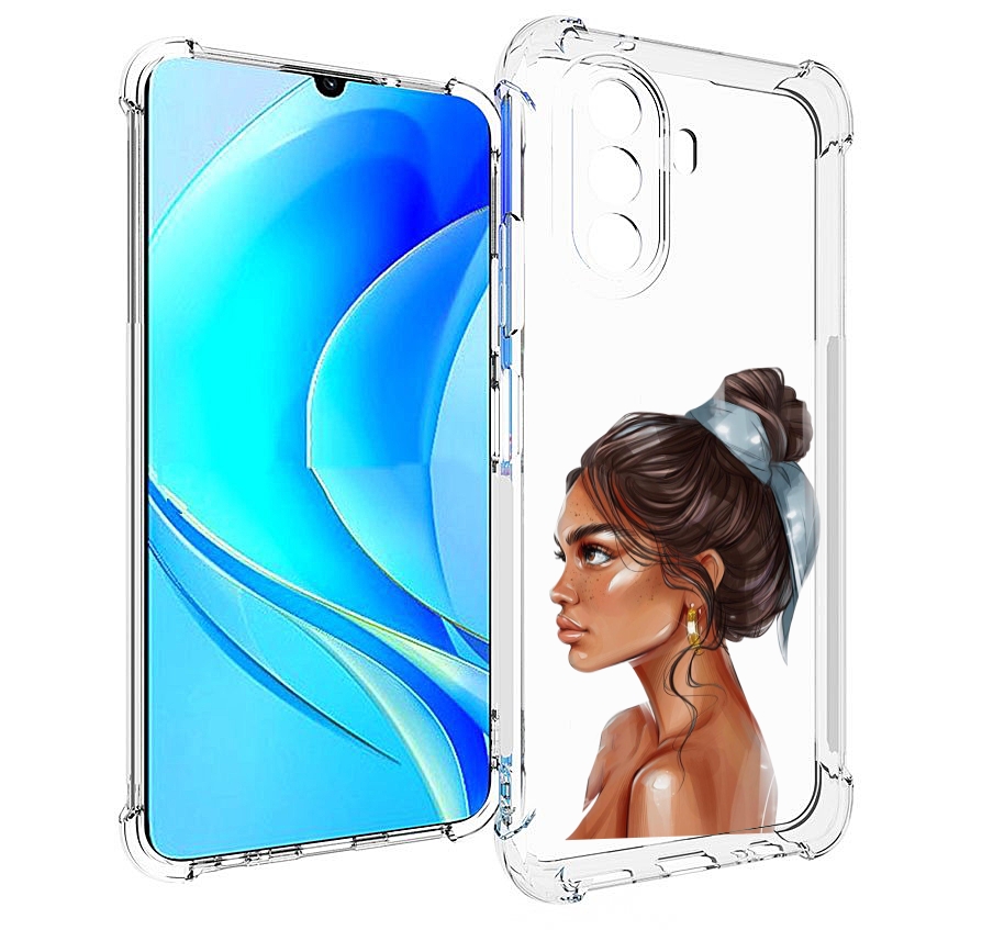 

Чехол MyPads Девушка-с-повязкой женский для Huawei Nova Y70 / Nova Y70 Plus (MGA-LX9N), Прозрачный, Tocco
