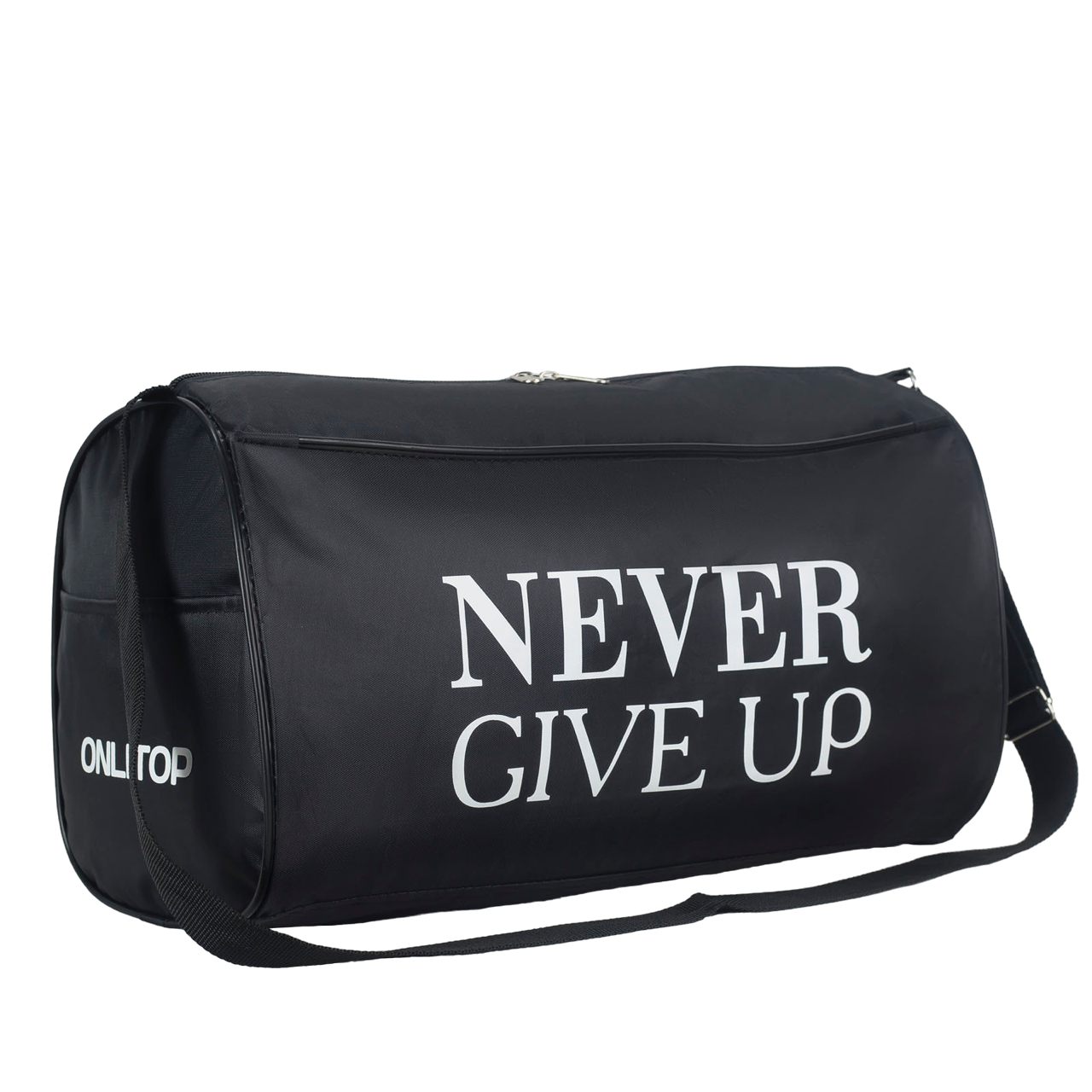 

NAZAMOK Сумка спортивная Never give up, на молнии, наружный карман, цвет черный, Сумка спортивная Never give up, на молнии, наружный карман, цвет чёрный