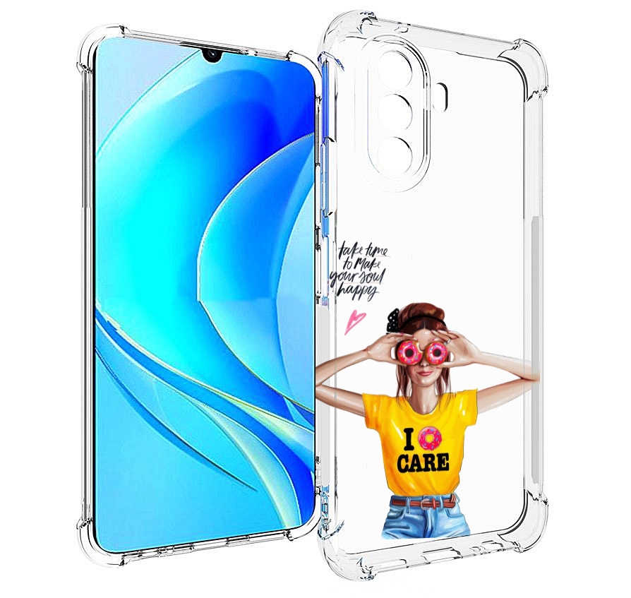 

Чехол MyPads Девушка-с-пончиками женский для Huawei Nova Y70 / Nova Y70 Plus (MGA-LX9N), Прозрачный, Tocco